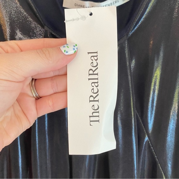 DIANE VON FURSTENBERG Black Sheath Lesley Dress Size 6 - Picture 7 of 11